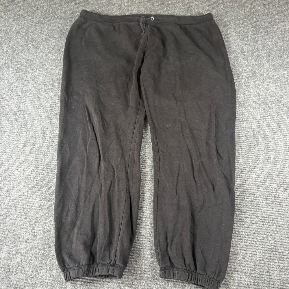 Bobbie Brooks Plus Size 3X Black Sweatpants Elastic Waist Drawstring Joggers